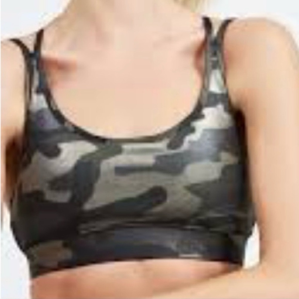 Prismsport Metallic Camo Strappy Sports Bra